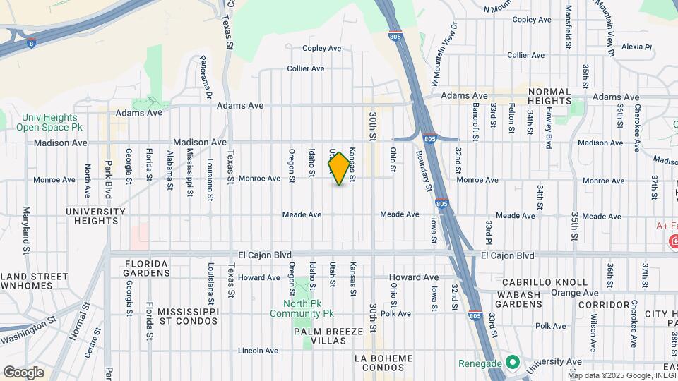 4461 Utah St Map and Location Details
