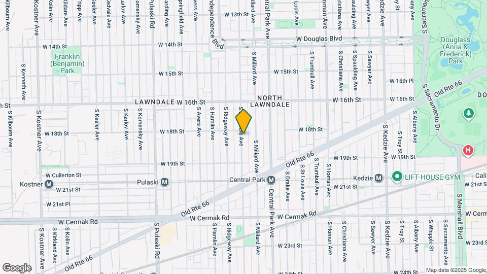 1813 S Lawndale Ave Map and Location Details