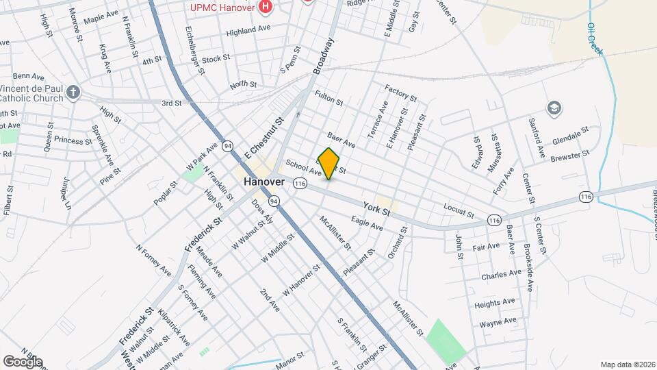 113 E Middle St Map and Location Details