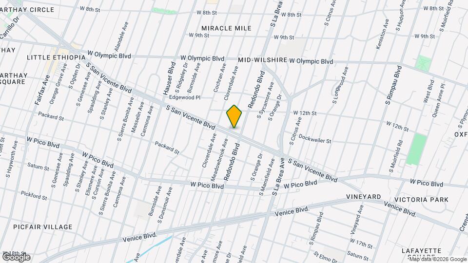 5245 S San Vicente Blvd Mapa y Detalles de la Ubicación