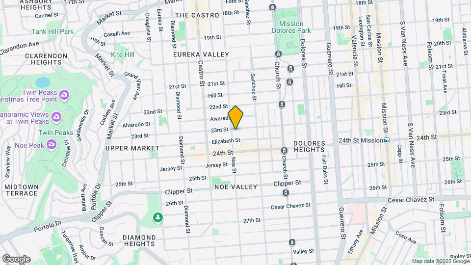 1013 Noe St Map and Location Details