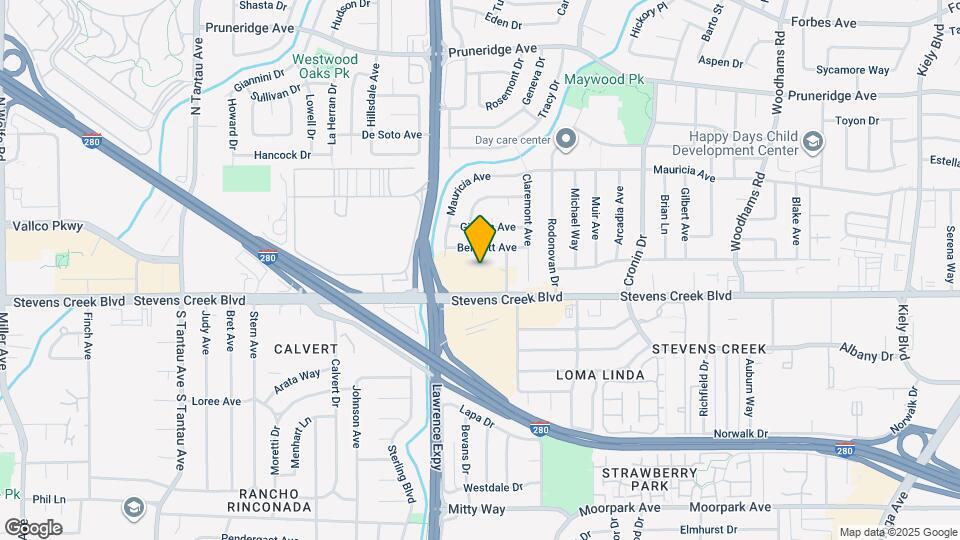 Stevens Creek Villas Map and Location Details