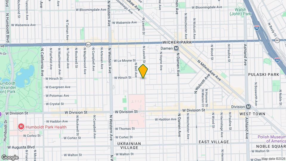 1350 N Leavitt St Map and Location Details