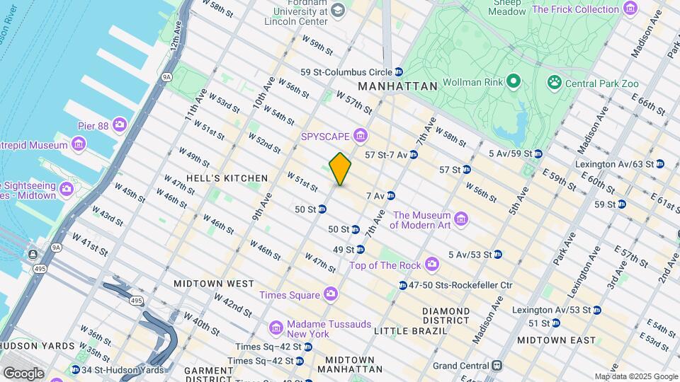 260 W 52nd St Map and Location Details