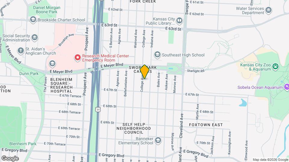 6635 College Ave Map and Location Details