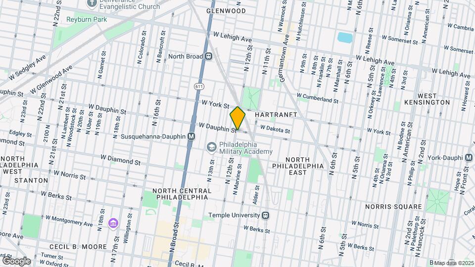 1009 W Susquehanna Ave Map and Location Details