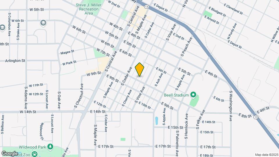 709 S Cherry Ave, Unit upper apartment B Map and Location Details