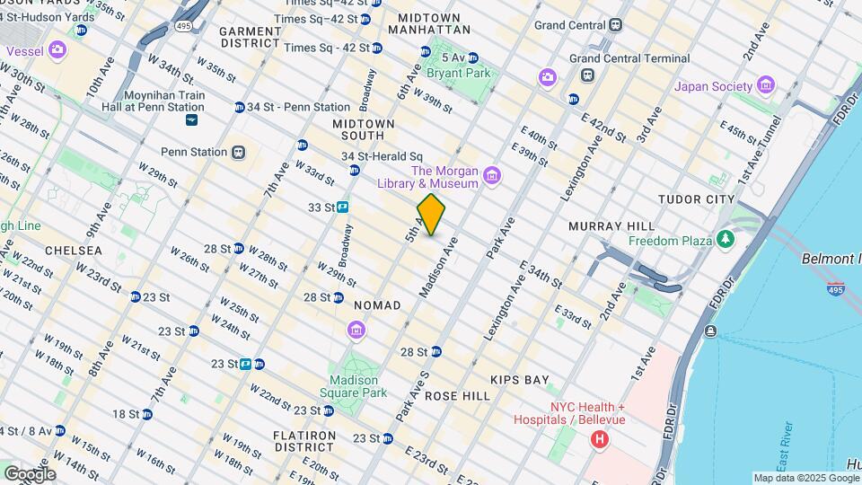 14-16 E 33rd St Mapa y Detalles de la Ubicación