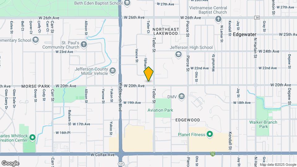 7225 W 20th Ave Map and Location Details