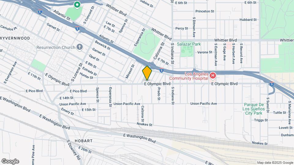 3719-3725 E Olympic Blvd Mapa y Detalles de la Ubicación