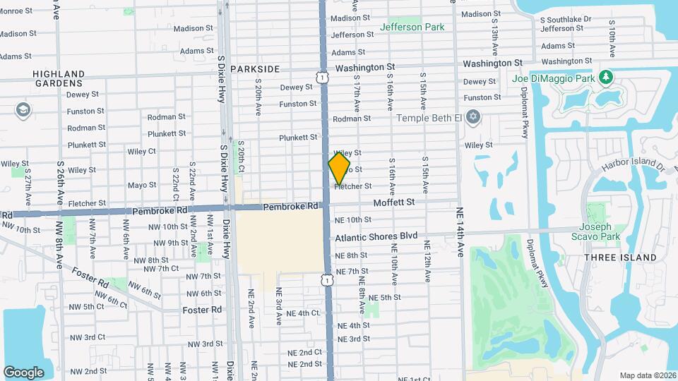 1734 Fletcher St Map and Location Details