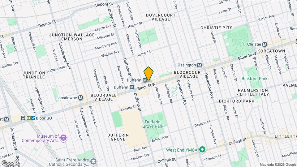 1074 Bloor St W Map and Location Details
