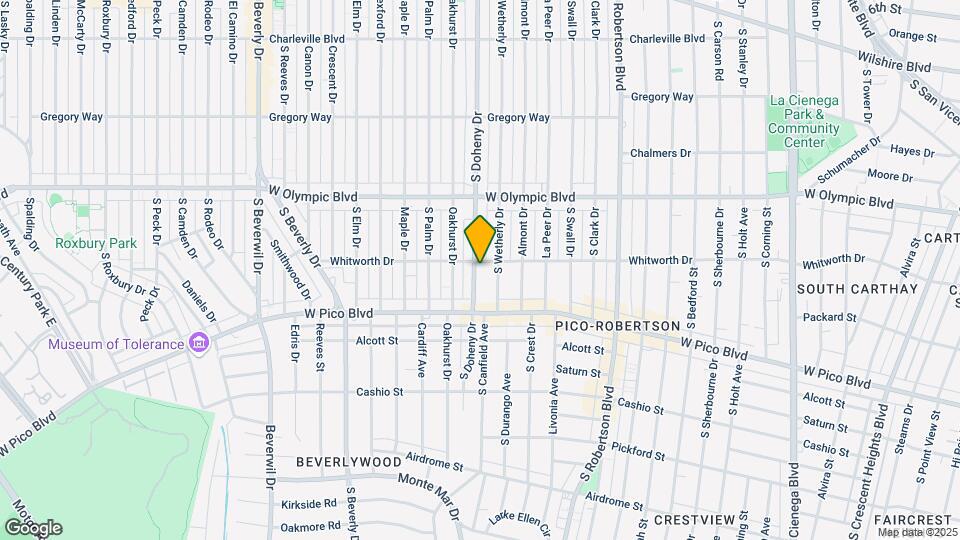 1106 S Doheny Dr Map and Location Details