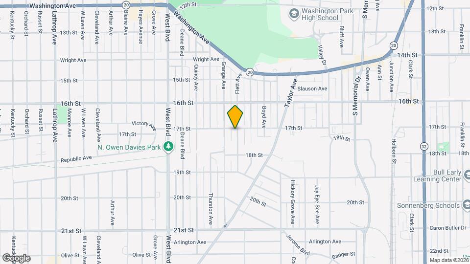 1704 Flett Ave Map and Location Details