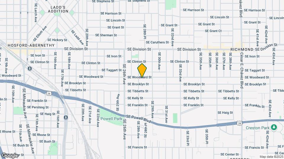 2820-2824-2824 SE Woodward St Mapa y Detalles de la Ubicación