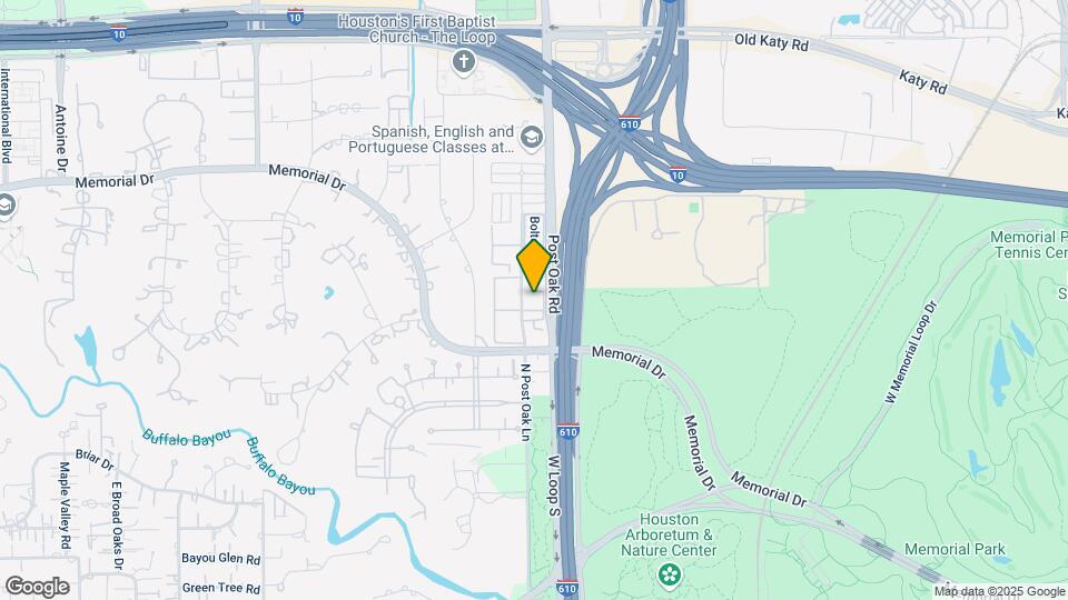 386 N Post Oak Ln Map and Location Details