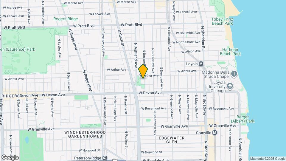 6442 N Bosworth Ave Map and Location Details