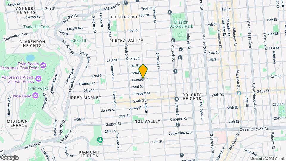 950 Noe St Map and Location Details