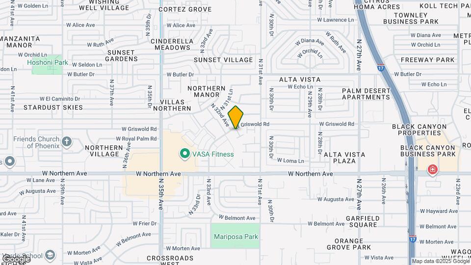 8128 N 32nd Ave Map and Location Details