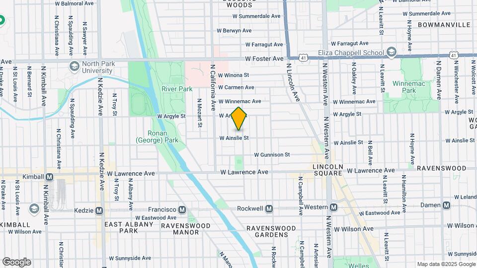 Ainslie & Washtenaw Apartments Map and Location Details