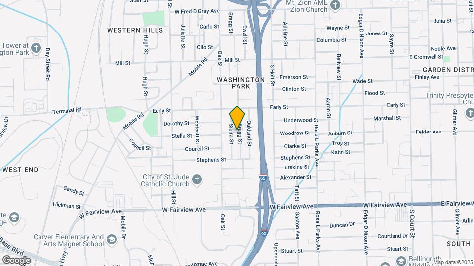 1402 Bragg St Map and Location Details