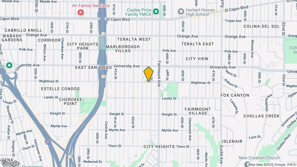 4275 Wightman St Map and Location Details