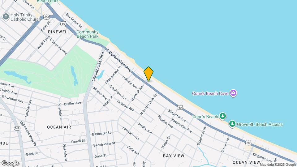 1222 E Ocean View Ave Mapa y Detalles de la Ubicación