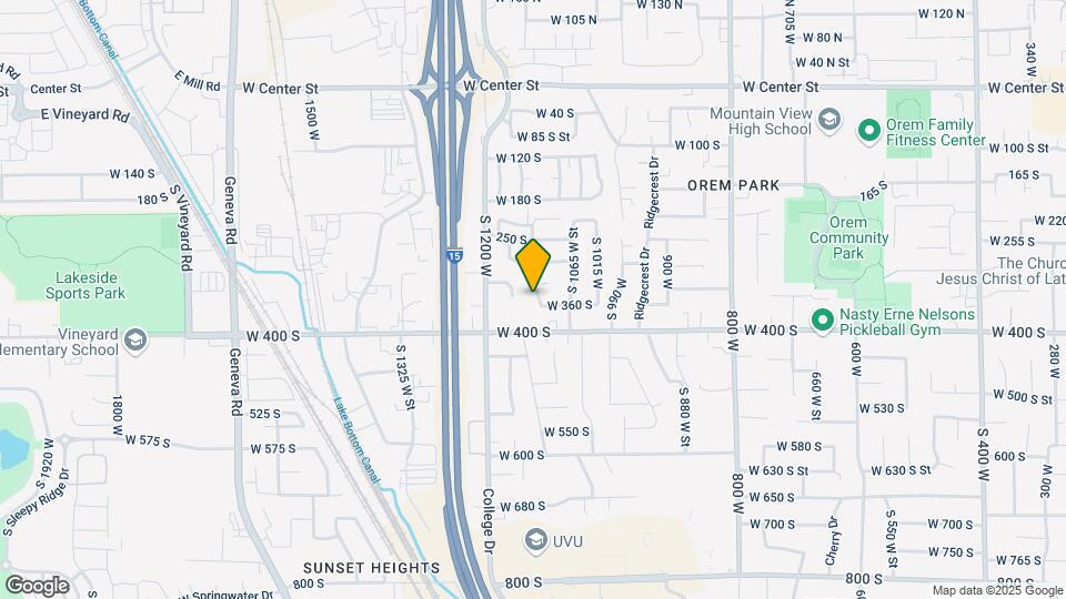 344 S 1160 W St Map and Location Details