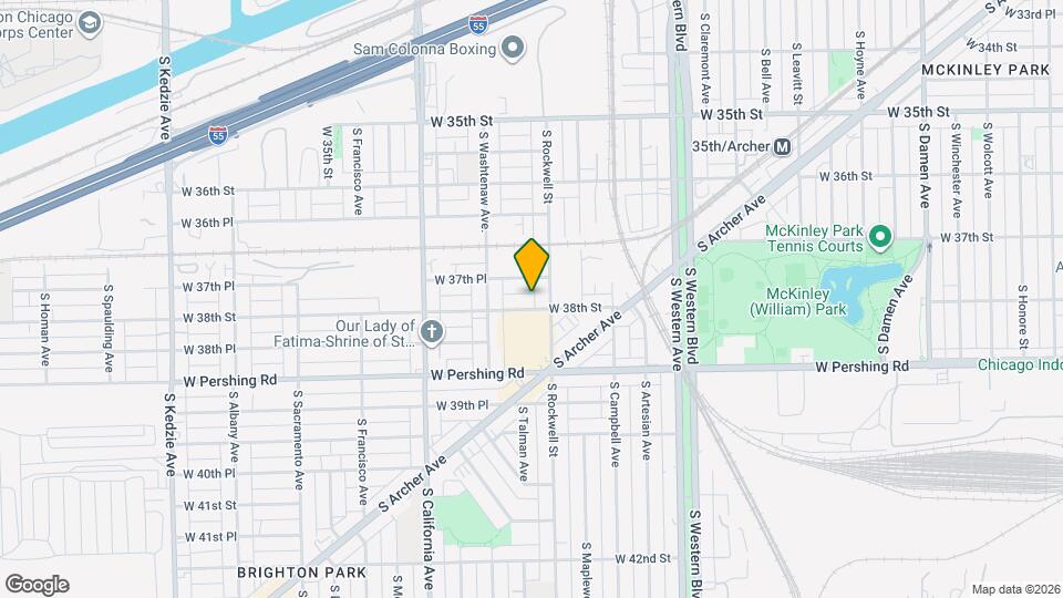 2610 W 38th St Map and Location Details