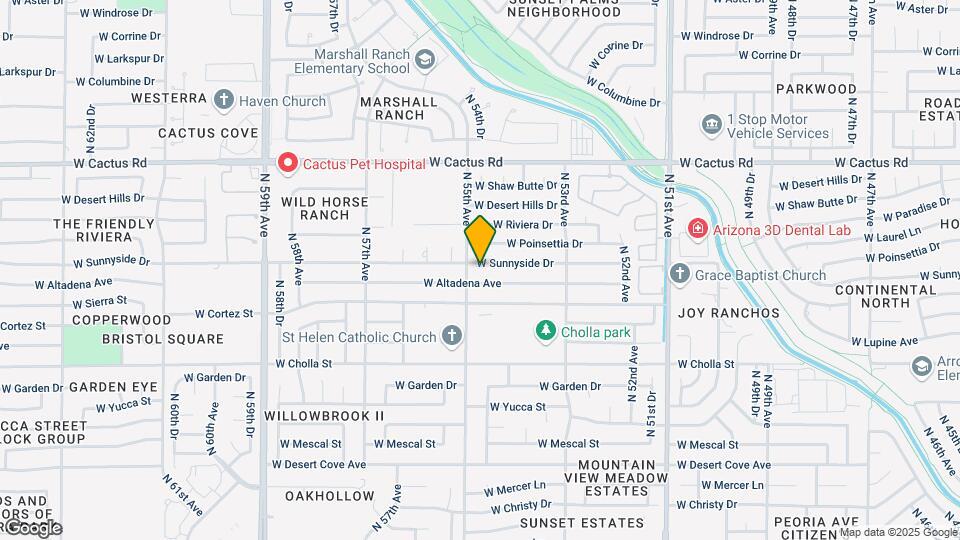 5443 W Sunnyside Dr Mapa y Detalles de la Ubicación