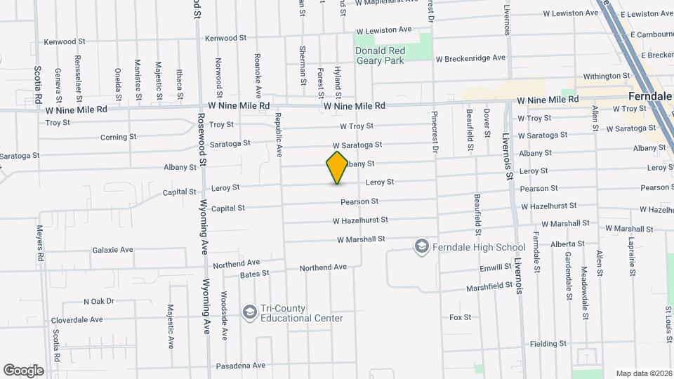 1567 Leroy St Map and Location Details