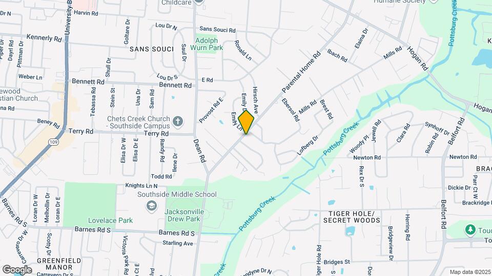 2619 Parental Home Rd Map and Location Details