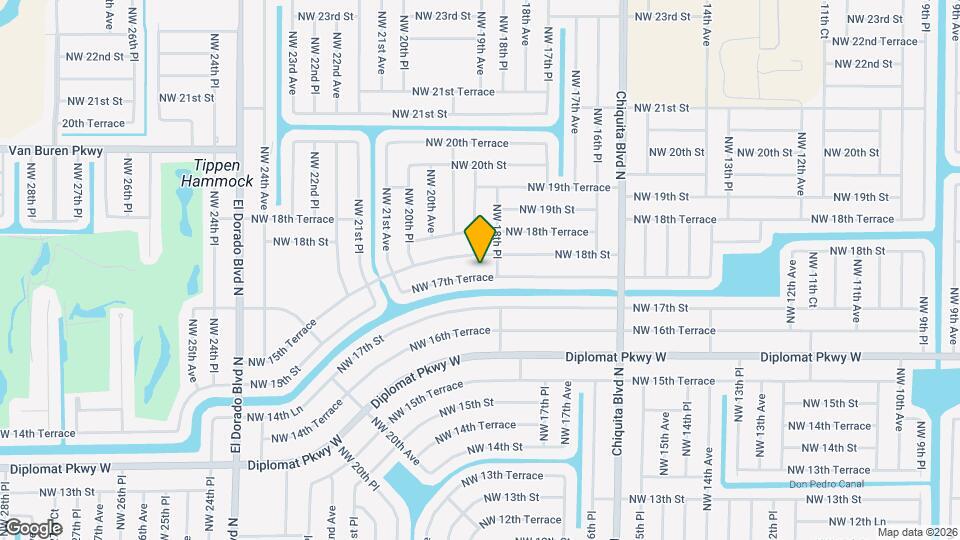 1809 NW 17th Terrace Map and Location Details