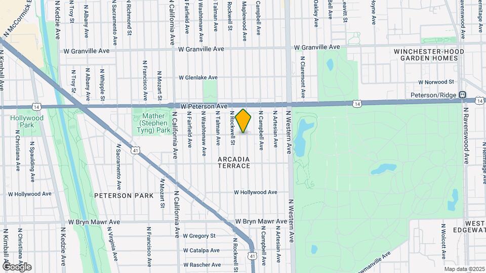 2541 W Thorndale Ave Map and Location Details