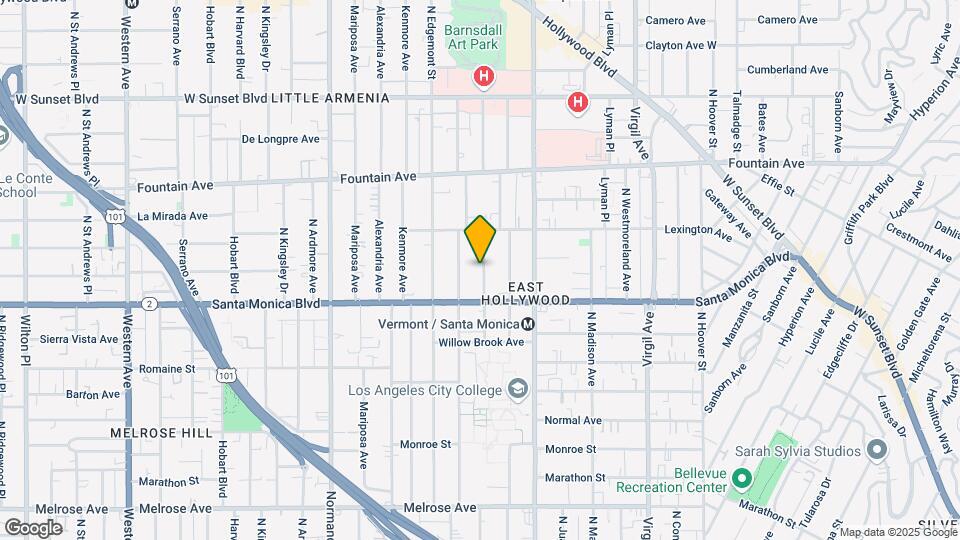 1141 N Berendo St, Unit 1.5 Map and Location Details