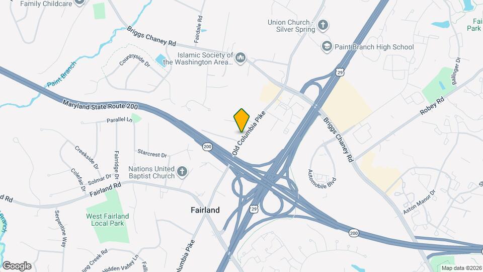 13704 Old Columbia Pike, Unit Lower level Map and Location Details