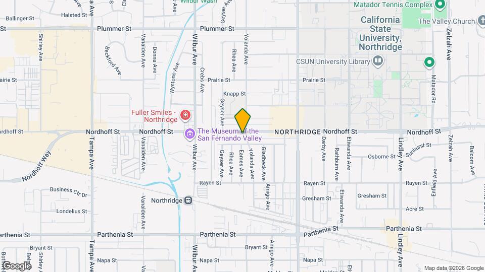 18706 Nordhoff St Map and Location Details