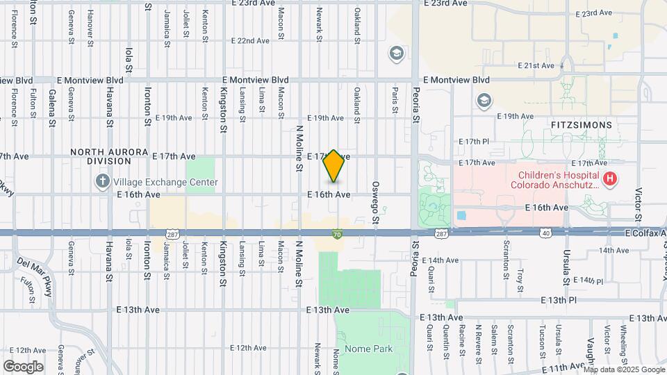 1601 Nome St Map and Location Details