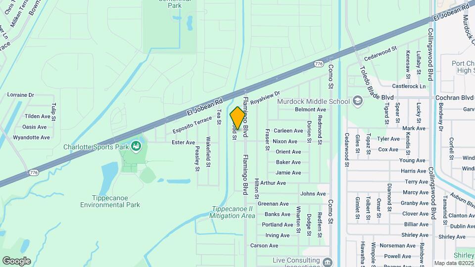 2104 Fernwood St Map and Location Details
