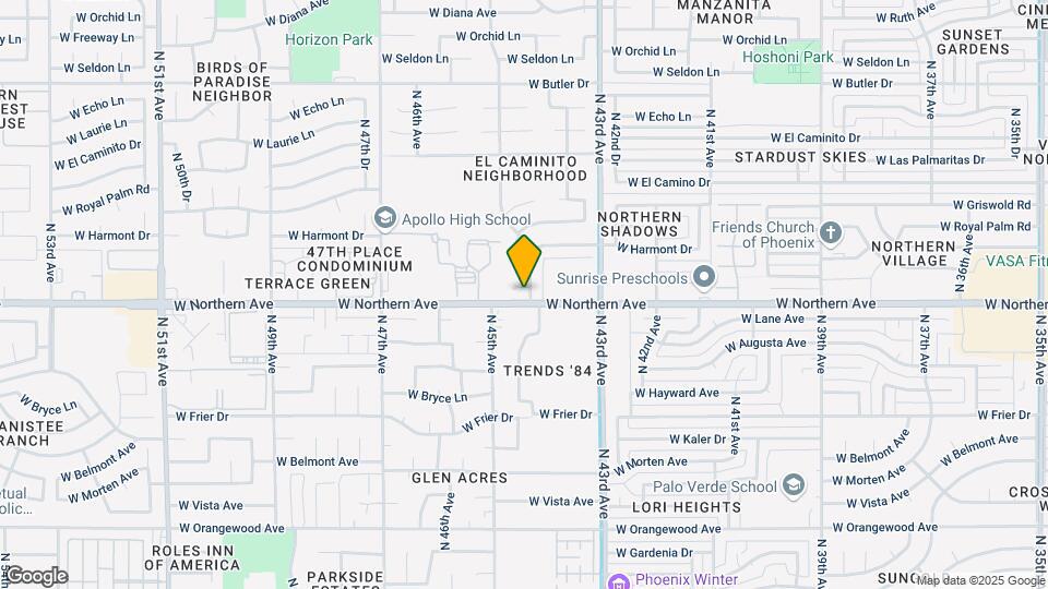 4503 W Loma Ln Map and Location Details