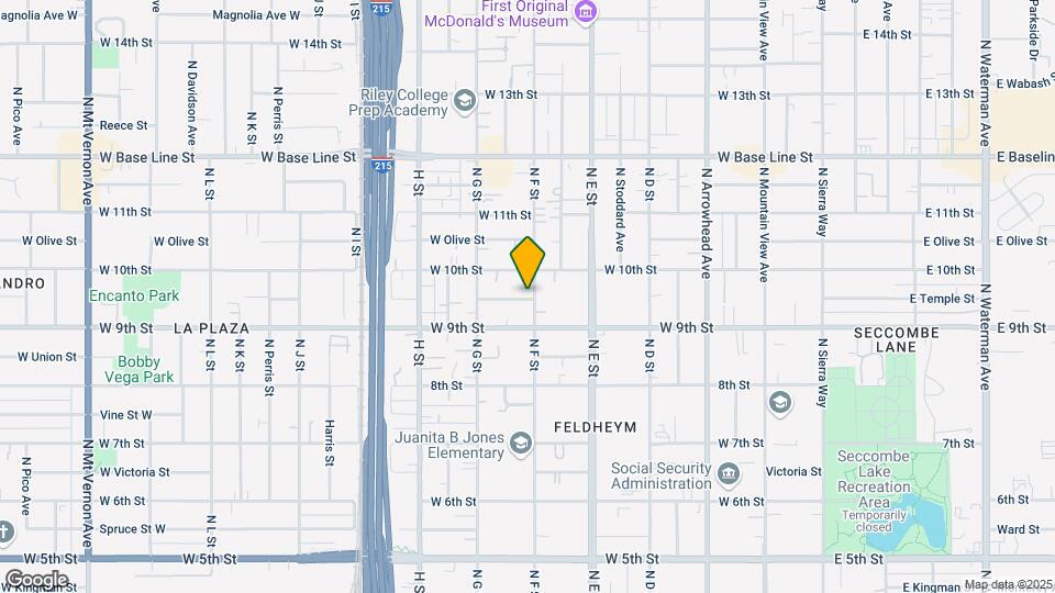 954 N F St Map and Location Details