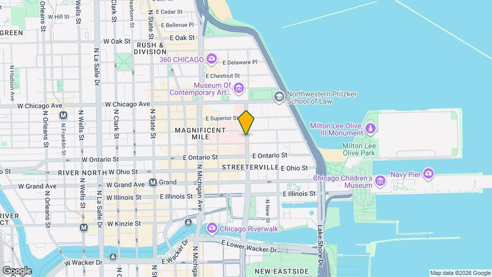 518 N Fairbanks Ct Mapa y Detalles de la Ubicación