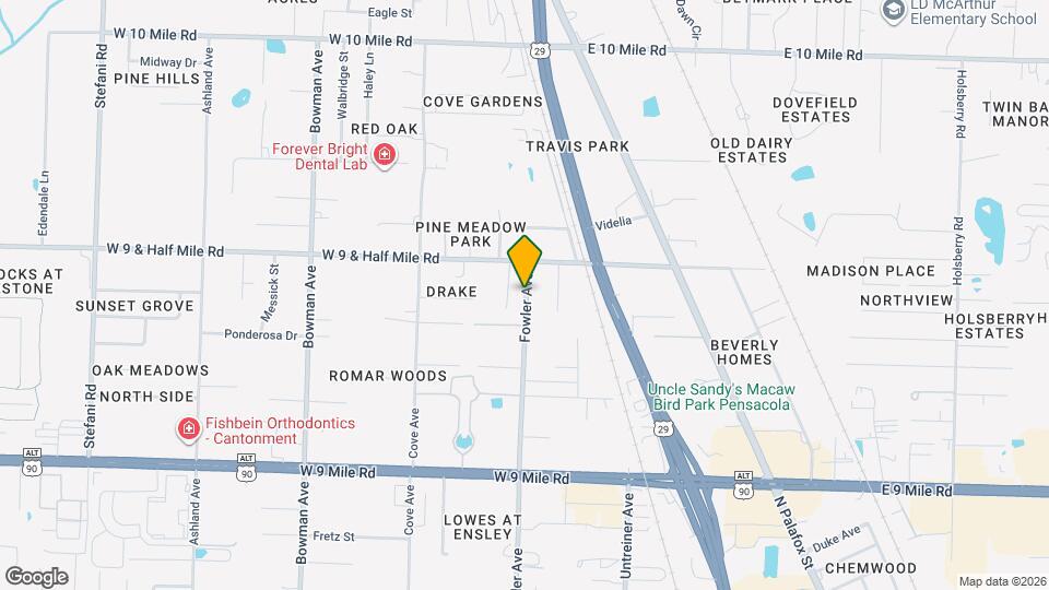 9807 Fowler Ave Map and Location Details