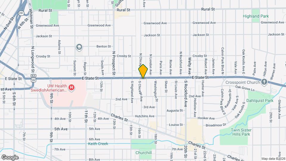 1911 E State St Map and Location Details