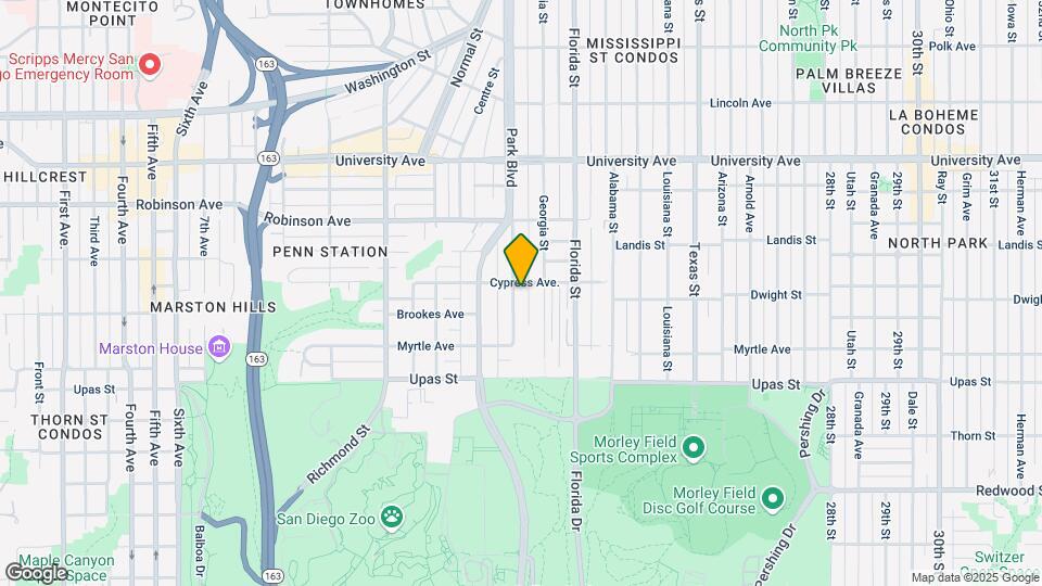 3633 Indiana St, Unit 1 Map and Location Details