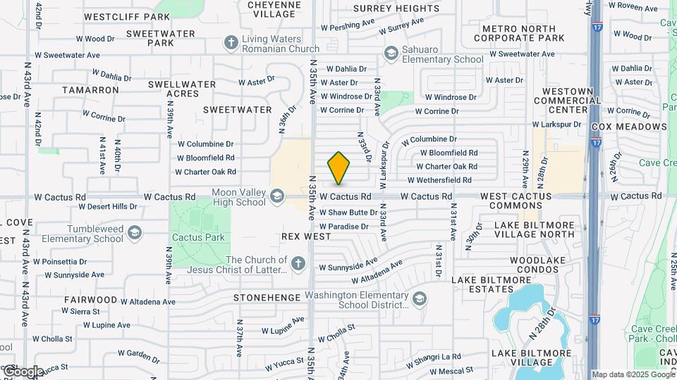 3414 W Cactus Rd Map and Location Details