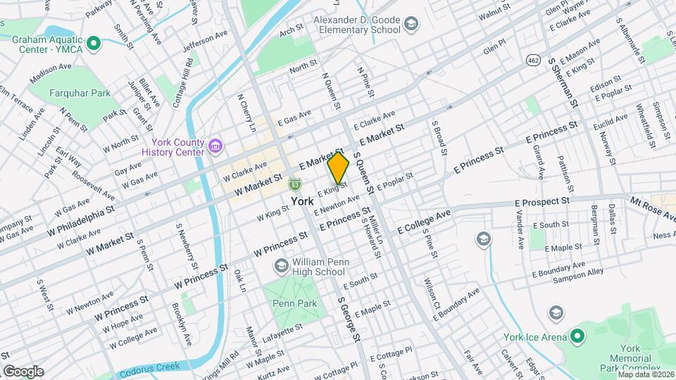 101-102 S Duke St Mapa y Detalles de la Ubicación