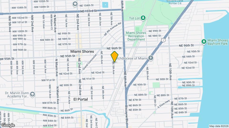 9325 NE 5th Ave Map and Location Details