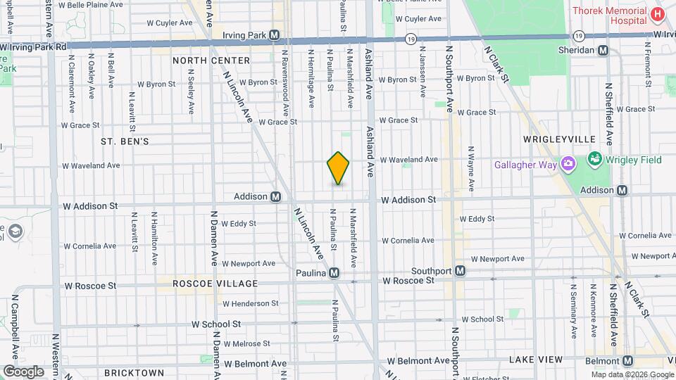 3615 N Paulina St, Unit B4 Map and Location Details
