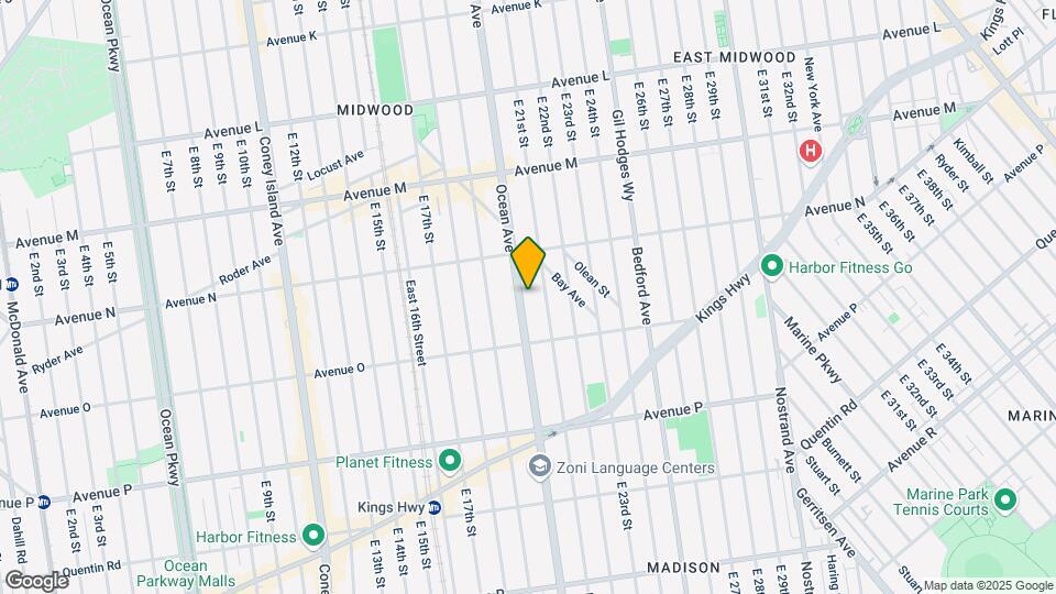1925 Ocean Ave Mapa y Detalles de la Ubicación